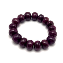 Natural Ruby Bracelet | Smooth 12-14mm Rondelle Beads 17 Pcs 345.20 Carats | Deep Scarlet Red VVS Clarity | Beaded