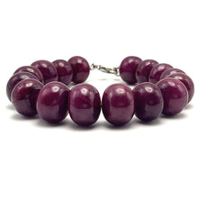 Natural Ruby Bracelet | Smooth 12–15mm Rondelle Beads 16 Pcs 305.25 Carats | Burgundy Red VS Clarity | 7 Inch Elegant