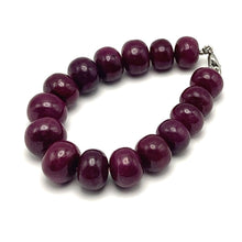 Natural Ruby Bracelet | Smooth 12–15mm Rondelle Beads 16 Pcs 305.25 Carats | Burgundy Red VS Clarity | 7 Inch Elegant