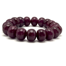 Natural Ruby Bracelet | Smooth 13-15mm Rondelle Beads 18 Pcs 364.80 Carats | Crimson Red VVS Clarity | Birthstone