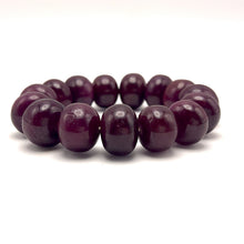 Natural Ruby Bracelet | Smooth 15–16mm Rondelle Beads 15 Pcs 448.50 Carats | Scarlet Red VVS Clarity | Fine Gemstone