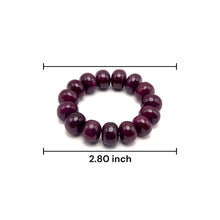 Natural Ruby Bracelet | Smooth 15–16mm Rondelle Beads 15 Pcs 448.50 Carats | Scarlet Red VVS Clarity | Fine Gemstone