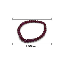 Natural Ruby Bracelet | Smooth 4-7mm Rondelle Beads 39 Pcs 64 Carats | Rich Burgundy Red VVS Clarity | Unisex Gemstone