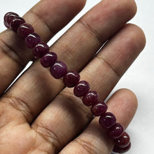 Natural Ruby Bracelet | Smooth 4-7mm Rondelle Beads 39 Pcs 64 Carats | Rich Burgundy Red VVS Clarity | Unisex Gemstone