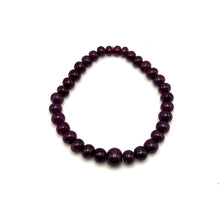 Natural Ruby Bracelet | Smooth 5–9mm Rondelle Beads 33 Pcs 88.75 Carats | Scarlet Red VVS Clarity | July Birthstone
