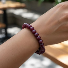 Natural Ruby Bracelet | Smooth 7–15mm Rondelle Beads 27 Pcs 157.80 Carats | Burgundy Red VVS Clarity | Adjustable