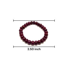 Natural Ruby Bracelet | Smooth 7–9mm Rondelle Beads 28 Pcs 140.95 Carats | Rich Crimson Red VVS Clarity | High-Clarity