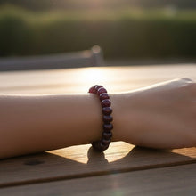 Natural Ruby Bracelet | Smooth 8-10mm Rondelle Beads 26 Pcs 178.20 Carats | Deep Crimson Red VVS Clarity | High Quality