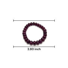 Natural Ruby Bracelet | Smooth 8-10mm Rondelle Beads 26 Pcs 178.20 Carats | Deep Crimson Red VVS Clarity | High Quality
