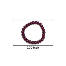 Natural Ruby Bracelet | Smooth 9–10mm Rondelle Beads 26 Pcs 197 Carats | Crimson Red VVS Clarity | Stretchable Unisex