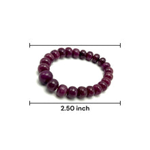 Natural Ruby Bracelet | Smooth 9–13mm Rondelle Beads 23 Pcs 223.05 Carats | Rich Crimson Red VVS Clarity | Beaded