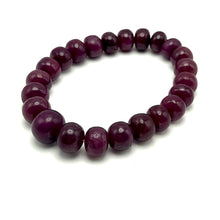 Natural Ruby Bracelet | Smooth 9–13mm Rondelle Beads 23 Pcs 223.05 Carats | Rich Crimson Red VVS Clarity | Beaded