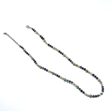 Natural Ruby Emerald Sapphire | 925 Sterling Silver | Faceted Rondelle Beaded Necklace | 4mm | VVS1 Clarity | 18 Inch