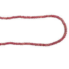 Natural Ruby Gemstone Necklace | Rondelle 4mm Faceted Cut Gemstone Beads | 16.2 Inch July Birthstone Jewelry - Necklace