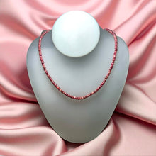 Natural Ruby Gemstone Necklace | Rondelle 4mm Faceted Cut Gemstone Beads | 16.2 Inch July Birthstone Jewelry - Necklace