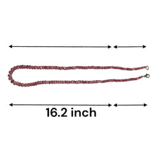 Natural Ruby Gemstone Necklace | Rondelle 4mm Faceted Cut Gemstone Beads | 16.2 Inch July Birthstone Jewelry - Necklace