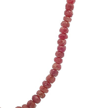 Natural Ruby Gemstone Necklace | Rondelle 4mm Faceted Cut Gemstone Beads | 16.2 Inch July Birthstone Jewelry - Necklace