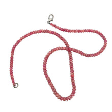 Natural Ruby Gemstone Necklace | Rondelle 4mm Faceted Cut Gemstone Beads | 16.2 Inch July Birthstone Jewelry - Necklace