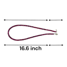 Natural Ruby Gemstone Necklace | Rondelle 5mm Faceted Cut Gemstone Beads | 16.6 Inch July Birthstone Jewelry - Necklace