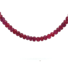 Natural Ruby Gemstone Necklace | Rondelle 5mm Faceted Cut Gemstone Beads | 16.6 Inch July Birthstone Jewelry - Necklace