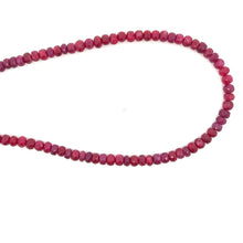 Natural Ruby Gemstone Necklace | Rondelle 5mm Faceted Cut Gemstone Beads | 16.6 Inch July Birthstone Jewelry - Necklace