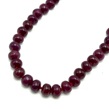 Natural Ruby Gemstone Necklace | Smooth 9-11mm Rondelle Beads 80 Pcs 738.86 Carats | Rich Crimson Red VVS Clarity | 27