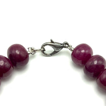 Natural Ruby Genuine Bracelet | Smooth 9–16mm Rondelle Beads 21 Pcs 221.30 Carats | Burgundy Red VS Clarity | 7.2 Inch