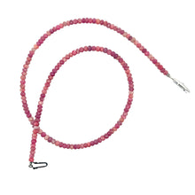 Natural Ruby July Necklace | Rondelle 4mm Faceted Cut Gemstone Beads | 16.5 Inch Birthstone Jewelry - Necklace