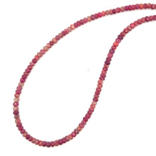 Natural Ruby July Necklace | Rondelle 4mm Faceted Cut Gemstone Beads | 16.5 Inch Birthstone Jewelry - Necklace