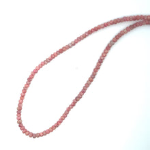 Natural Ruby Necklace | Rondelle 4mm Faceted Cut Gemstone Beads | 14.2 Inch July Birthstone Jewelry - Necklace