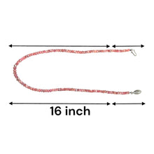 Natural Ruby Necklace | Rondelle 4mm Faceted Cut Gemstone Beads | 16 Inch July Birthstone Jewelry - Necklace
