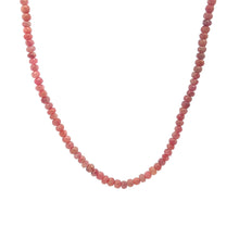 Natural Ruby Necklace | Rondelle 4mm Faceted Cut Gemstone Beads | 16 Inch July Birthstone Jewelry - Necklace