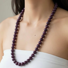 Natural Ruby Heirloom Necklace Statement Rondelle 11-13mm Plain Cut VVS Clarity Crimson Color Gemstone Jewelry For Strength, Protection & Stability