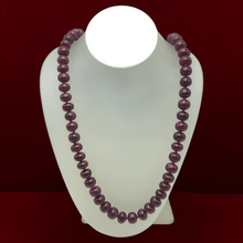 Natural Ruby Necklace | Smooth 11-13mm Rondelle Beads 70 Pcs 979.27 Carats | Vivid Crimson Red VVS Clarity | 26 Inch