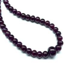 Natural Ruby Necklace | Smooth 7–13mm Rondelle Beads 81 Pcs 405.55 Carats | Deep Burgundy Red VS Clarity | 22 Inch