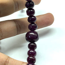 Opulent Natural Ruby Smooth Necklace 7mm Rondelle with 13mm Central Ruby Gemstone Jewelry with Timeless Elegance for Prosperity, Recognition & Protection