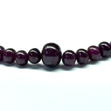 Natural Ruby Necklace | Smooth 7–13mm Rondelle Beads 81 Pcs 405.55 Carats | Deep Burgundy Red VS Clarity | 22 Inch