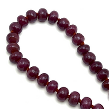 Natural Ruby Opera Necklace | Smooth 9-10mm Rondelle Beads 87 Pcs 620.50 Carats | Crimson Red VVS Clarity | 26.4 Inch