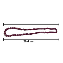 Natural Ruby Opera Necklace | Smooth 9-10mm Rondelle Beads 87 Pcs 620.50 Carats | Crimson Red VVS Clarity | 26.4 Inch