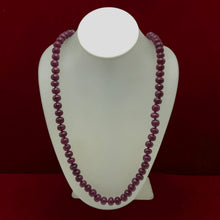 Natural Ruby Opera Necklace | Smooth 9-10mm Rondelle Beads 87 Pcs 620.50 Carats | Crimson Red VVS Clarity | 26.4 Inch