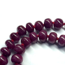 Natural Ruby Opera Necklace | Smooth 9-10mm Rondelle Beads 87 Pcs 620.50 Carats | Crimson Red VVS Clarity | 26.4 Inch