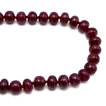 Natural Ruby Opera Necklace | Smooth 9-10mm Rondelle Beads 87 Pcs 620.50 Carats | Crimson Red VVS Clarity | 26.4 Inch