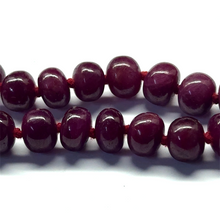 Natural Ruby Opera Necklace | Smooth 9-10mm Rondelle Beads 87 Pcs 620.50 Carats | Crimson Red VVS Clarity | 26.4 Inch