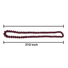 Natural Ruby Premium Necklace | Smooth 11-12mm Rondelle Beads 76 Pcs 889.10 Carats | Deep Crimson Red VVS Clarity | 27