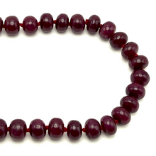 Natural Ruby Premium Necklace | Smooth 11-12mm Rondelle Beads 76 Pcs 889.10 Carats | Deep Crimson Red VVS Clarity | 27