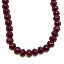 Natural Ruby Necklace Exceptional Grade Bold Exceptional 11-12mm Plain Cut VVS Clarity Crimson Color Gemstone Jewelry For Passion, Power & Emotional Warmth
