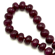 Natural Ruby Premium Necklace | Smooth 11-12mm Rondelle Beads 76 Pcs 889.10 Carats | Deep Crimson Red VVS Clarity | 27