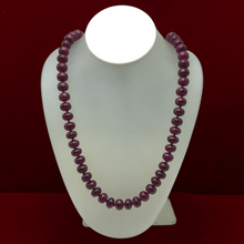 Natural Ruby Premium Necklace | Smooth 11-12mm Rondelle Beads 76 Pcs 889.10 Carats | Deep Crimson Red VVS Clarity | 27