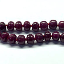 Natural Ruby Premium Necklace | Smooth 11-12mm Rondelle Beads 76 Pcs 889.10 Carats | Deep Crimson Red VVS Clarity | 27