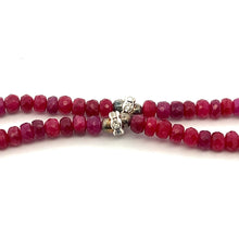 Natural Ruby Rondelle 4mm Facet Cut Bead Gemstone Necklace